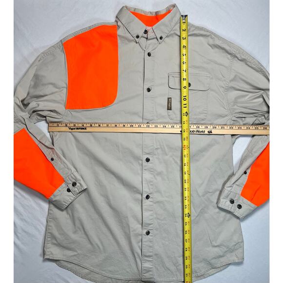 Columbia PHG Omni Shade Mens Shirt Tan Orange Size LARGE Long Sleeve - Picture 9 of 16